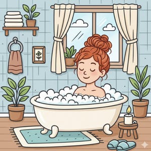 Cozy Girl Coloring Book Printable – Cute Aesthetic Self-Care Coloring Pages, Relaxing Stress-Relief Art, Digital Coloring Book PDF, 50+ Page