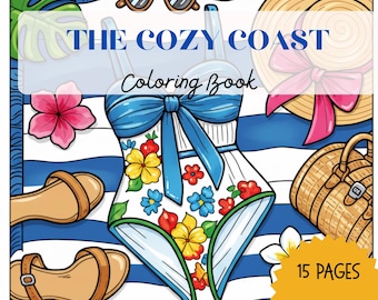 Relaxing Beach Coloring Book for Adults | Easy, Bold & Stress-Free Coloring Pages