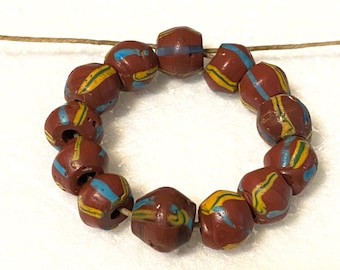 12 Vintage Matched King Trade Beads , AfricanTrade BeadsMatched African trade beads.