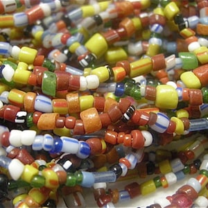 Multi Strung Glass Beads 48 inches Long