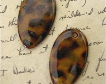 Resin Large Dangles with a Opaque Tortoise Pattern ( 4 )