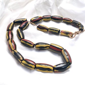 Antique Venetian Trade Beads, Striped Melon Bead,  22 piece lot
