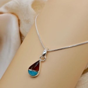 Amber Drop Pendant,  Everyday Jewelry Silver, Delicate Jewelry, Amber Pendant, 925 Sterling Silver Amber Pendant With Adjustable Box Chain,