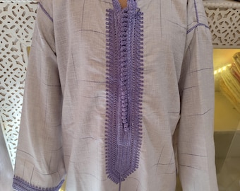 Moroccan Kids Caftan Boys Thobe Handmade Traditional Jalaba Children Islamic Clothing Eid Outfit