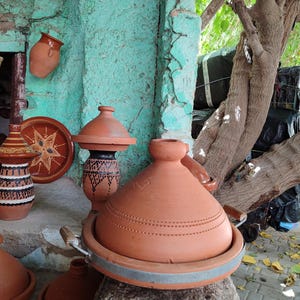 Handmade Moroccan Tagine: Authentic Clay Cookware with Berber Design