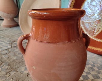 Handmade moroccan tanjia, tangia, clay pot for slow cooking, marrakech cooking vessel