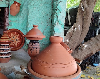 Handmade Moroccan Tagine: Authentic Clay Cookware with Berber Design