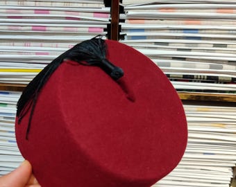 Red Fez Tarbouche, Moroccan Tarboush Handmade Fez Hat, Tarboosh