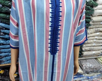 Handmade Moroccan Gandora Men | mens kaftan dress | moroccan thobe for men | Muslim Prayer Dress | men clothing