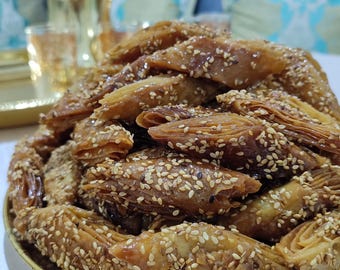 Authentic Moroccan Lsan Lasfour Cookies | moroccan chebakia| Traditional Ramadan Chebakia Style Dessert