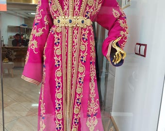 Custom Made Moroccan Kaftan, Elegant Wedding Caftan, Nikah Dress Abaya, Takchita Dress, caftan traditionnel, Arabian Kaftan for Celebration
