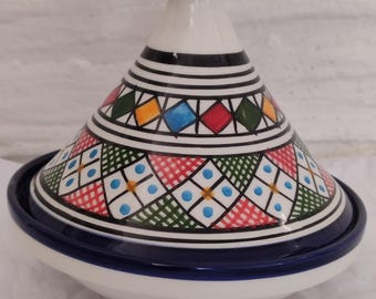 Handmade Moroccan Tagine: Authentic Fez Ceramic Serving Dish