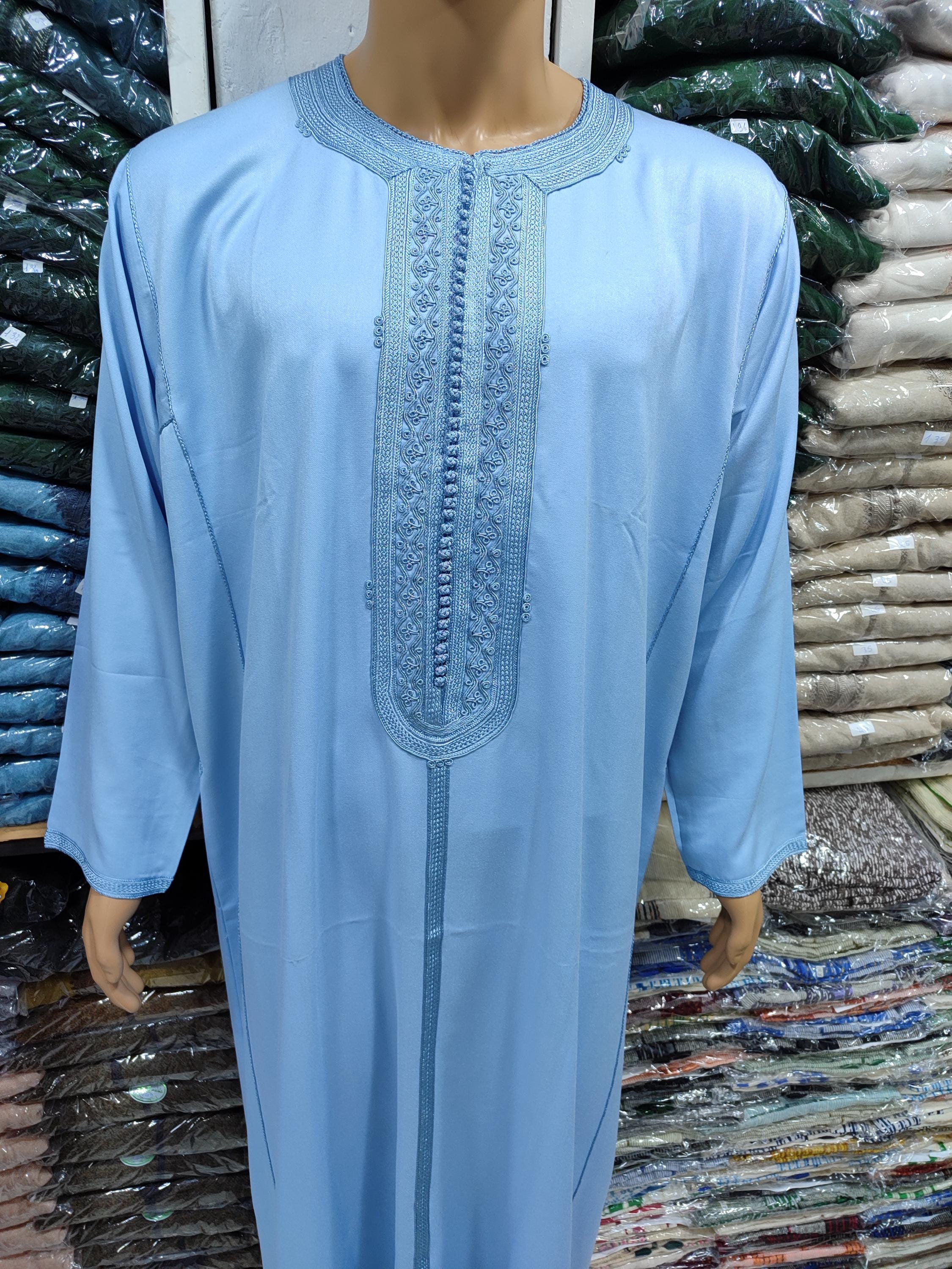 Moroccan Kandoura Men | Mens Kaftan Dress | Moroccan Thobe | Men