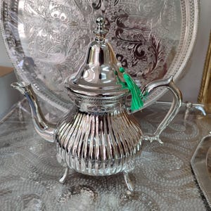 Handcrafted Silver Plated Moroccan Teapot - Authentic Fez Design