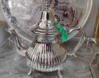 Handcrafted Silver Plated Moroccan Teapot - Authentic Fez Design
