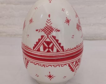 Giant Ceramic Egg Serving Bowl - Unique Moroccan Pottery Art