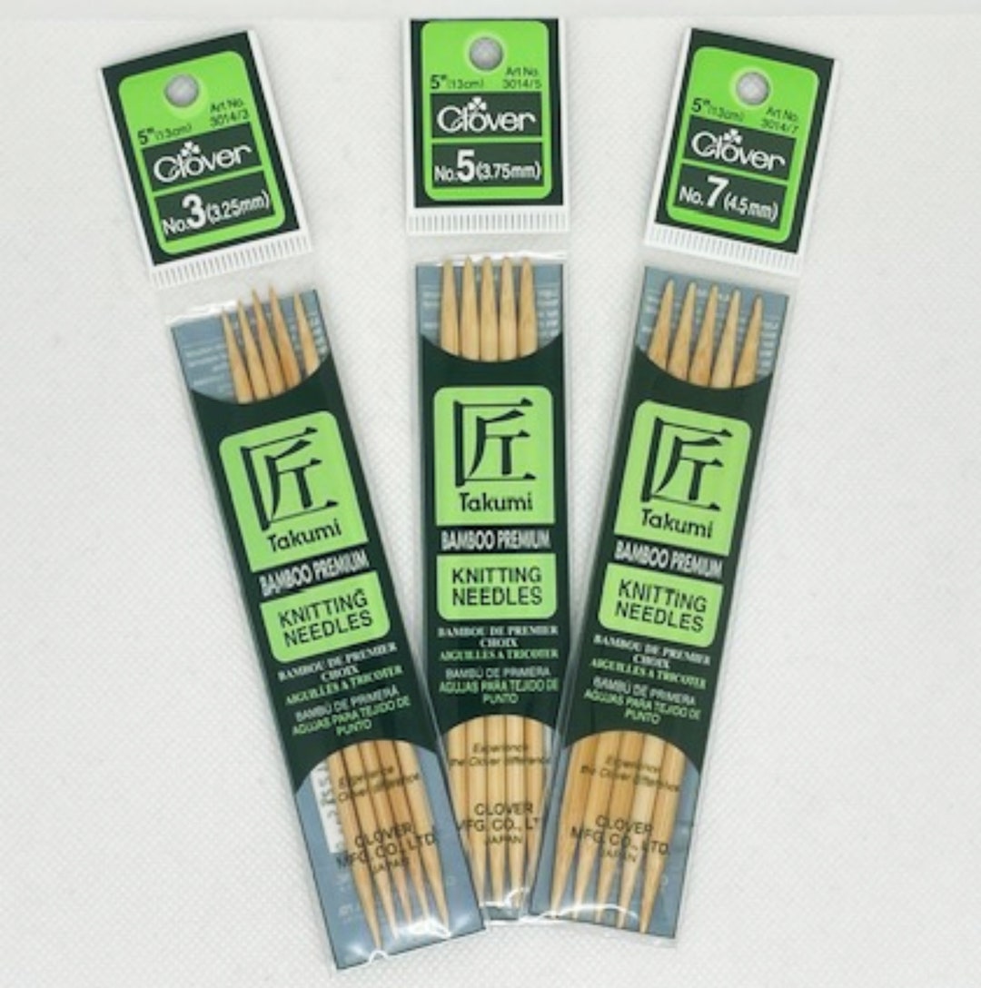 Clover Takumi Bambou : Aiguilles à Tricoter : Double Extrémité