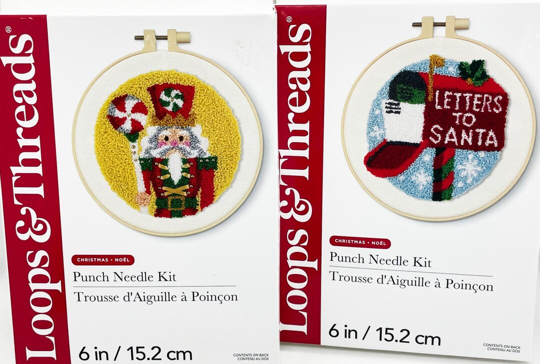 Loops & Threads Christmas Punch Needle KITS, Choose From Nutcracker or ...