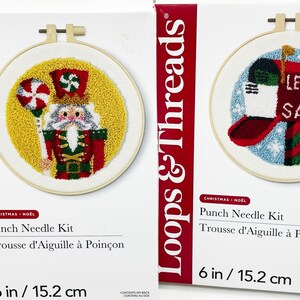 Loops & Threads Christmas Punch Needle KITS, Choose From Nutcracker or Letter to Santa