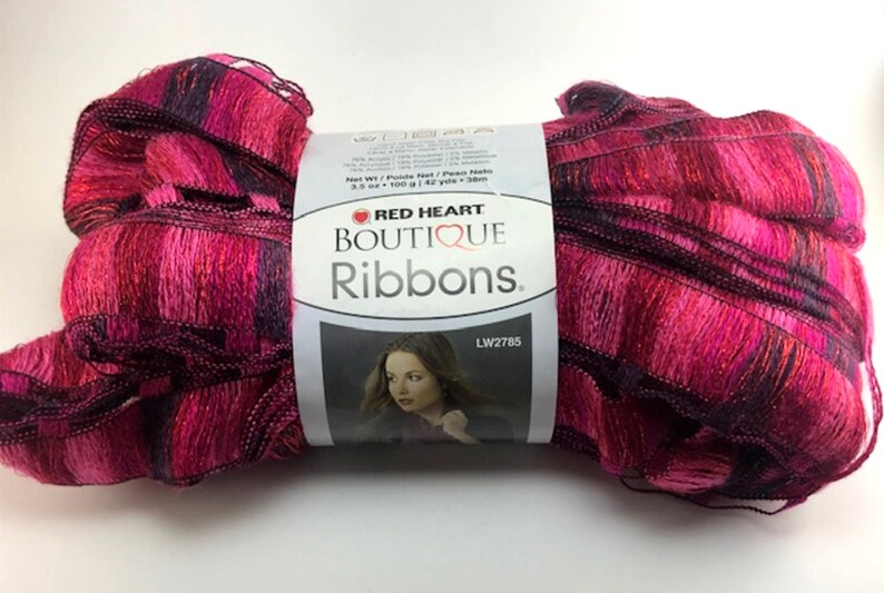Red Heart Boutique Ribbons Yarn Rosebud Etsy