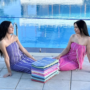 Bachelorette Party Beach Towel, Bridesmaid Gifts, Personalized Turkish Towel 70x40&quot;, Girls Trip Gifts, Personalized Gift, Wedding Favors