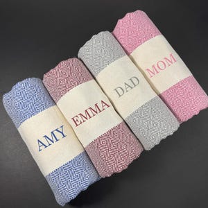 Personalized Beach Towel Gift, 70x40&quot; Personalized Gifts, Bridesmaid Gift, Bachelorette Party Favor, Wedding Gifts, Turkish Beach Towel