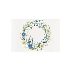 Floral Wreath Fine Art Postcard, Nature-Inspired Design, Perfect for Greetings, Home Decor, Art Lovers, Gifts
