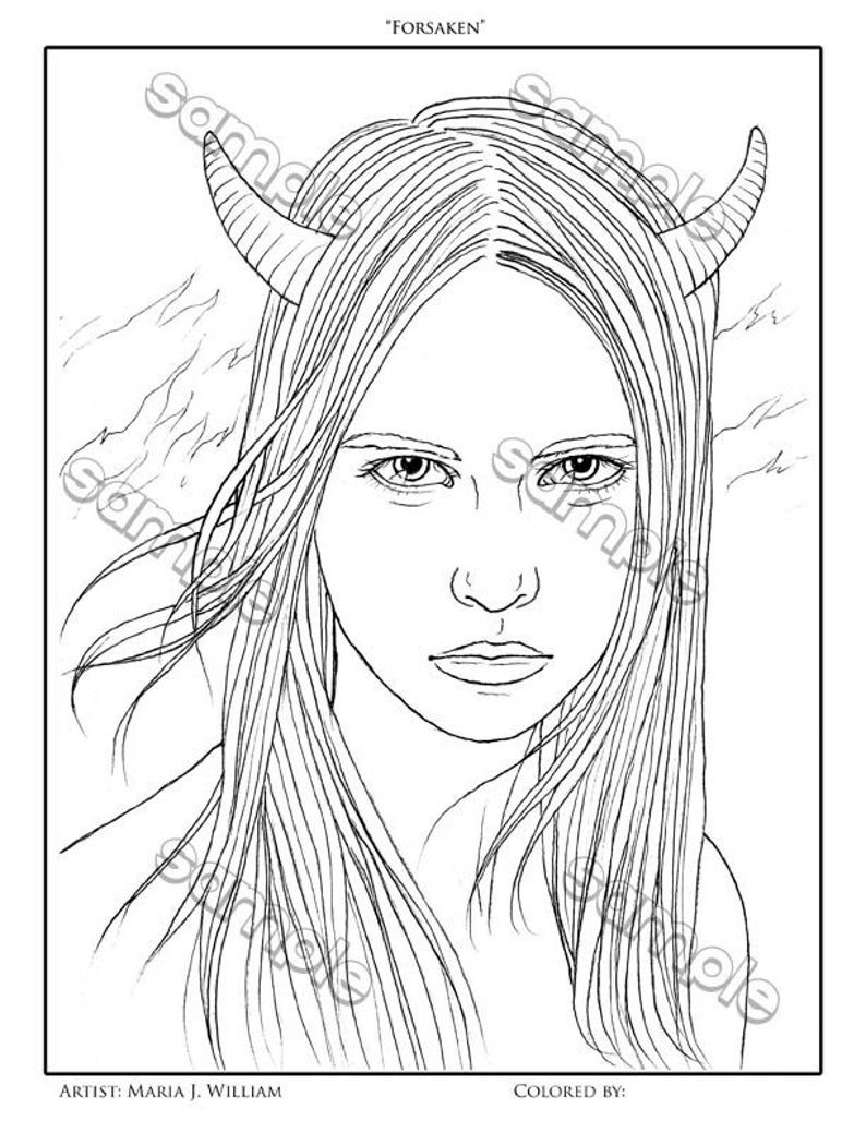 Female Demon Coloring Pages