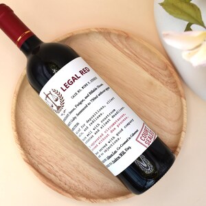 Funny Wine Label for Lawyer – Legal Gift, Attorney Graduation, Law School, Judge Present image 5