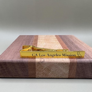 Alfiler de corbata de misionero SUD - Regalo de misionero SUD - Barra de corbata grabada personalizada