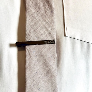Personalized Engraved Tie Clip - Custom Tie Bar - Custom Engraved Tie Bar Clip - Fathers Day Gift - Gift for Him