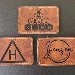 Individuell eingravierte Aufnäher zum Aufbügeln, Kunstleder Patch für Logo, Satz, Bild, personalisierte Aufnäher für Hüte, Taschen, Kleidung, DIY-Projekte