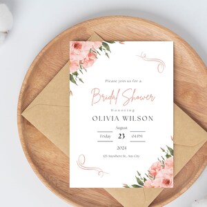 Boho Bridal Shower Invitation Template Wildflower Bridal Shower Invitation Bridal Shower Download Boho bridal shower invitation Printable