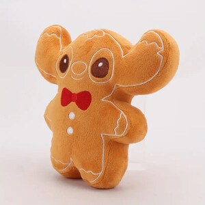 Cute Gingerbread Man Plush Toy, 7.87in Soft Stuffed Cartoon Dog, Polyester, Home Decor, New Year & Christmas Gift Idea, Light Brown