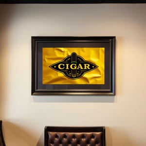 Gerahmte Zigarrenkunst, Zigarrenkunst, Zigarren, Zigarrenmalereien, gerahmte Kunstwerke, Zigarrenladen, Zigarrenraum, Zigarren-Humidor, Zigarrenkunstwerke-Designs
