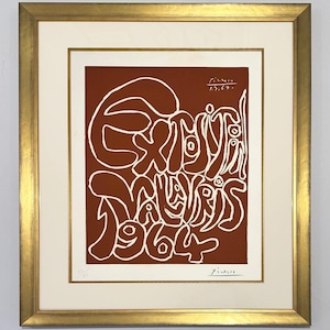 Pablo Picasso firmato a mano, linoleografia originale Pablo Picasso, opera d&#39;arte firmata da Pablo Picasso, opera d&#39;arte di Pablo Picasso, opera d&#39;arte in linoleografia picasso