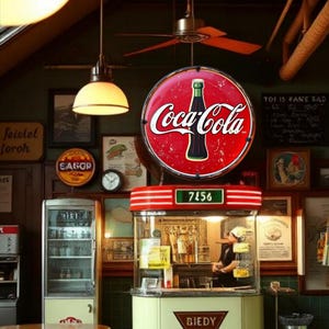 Vintage metal Coca Cola Sign, Tin metal Coca Cola, Tin metal signs, Coca Cola Collectibles, Coca cola memorabilia, Vintage Collectibles