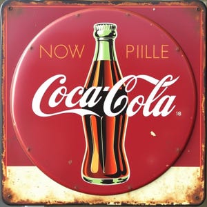 Vintage metal Coca Cola Sign, Tin metal Coca Cola, Tin metal signs, Coca Cola Collectibles, Coca cola memorabilia, Vintage Collectibles