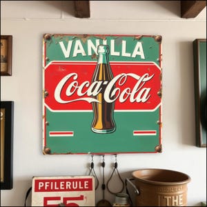 Vintage metal Coca Cola Sign, Tin metal Coca Cola, Tin metal signs, Coca Cola Collectibles, Coca cola memorabilia, Vintage Collectibles