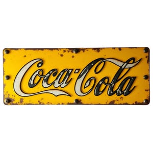 Vintage metal Coca Cola Sign, Tin metal Coca Cola, Tin metal signs, Coca Cola Collectibles, Coca cola memorabilia, Vintage Collectibles