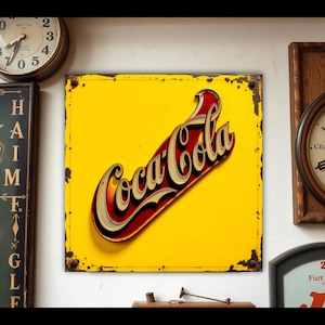 Vintage metal Coca Cola Sign, Tin metal Coca Cola, Tin metal signs, Coca Cola Collectibles, Coca cola memorabilia, Vintage Collectibles