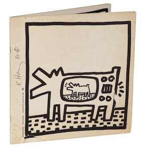 Keith Haring Artwork, Original artwork by Keith Haring, Signed artwork by Keith Haring, Keith Haring coloring book with Signature, Pop Art
