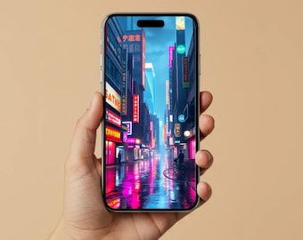 Cyberpunk City 4K Fonds d'écran | Paysage nocturne urbain néon | Gaming Aesthetic Téléchargement numérique | Arrière-plan du bureau et du téléphone