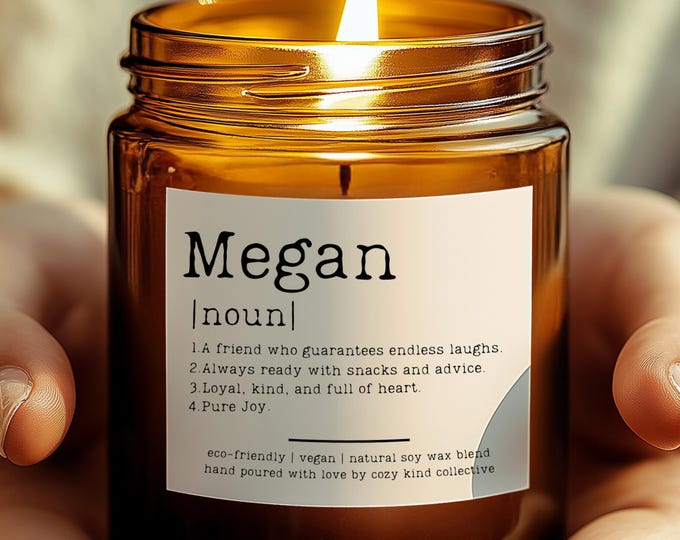 Personalized Name Dictionary Candle, Custom Best Friend Gift, Birthday Gift for her, Gift For Friend, Friendship gift, Funny Candle