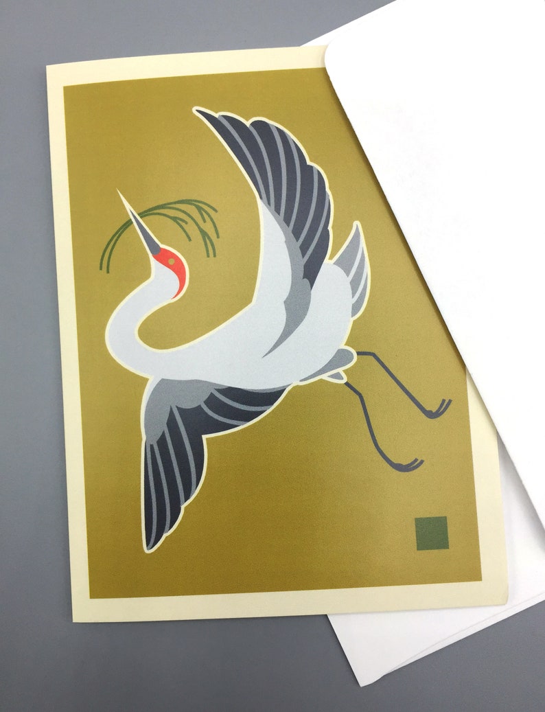 Crane Note Card Etsy