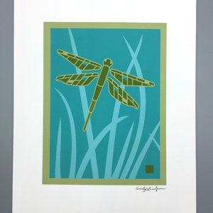 Dragonfly in Grass Art print