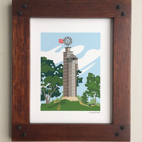 Romeo and Juliet Windmill, Taliesin, Frank Lloyd Wright designed, 8x10 print