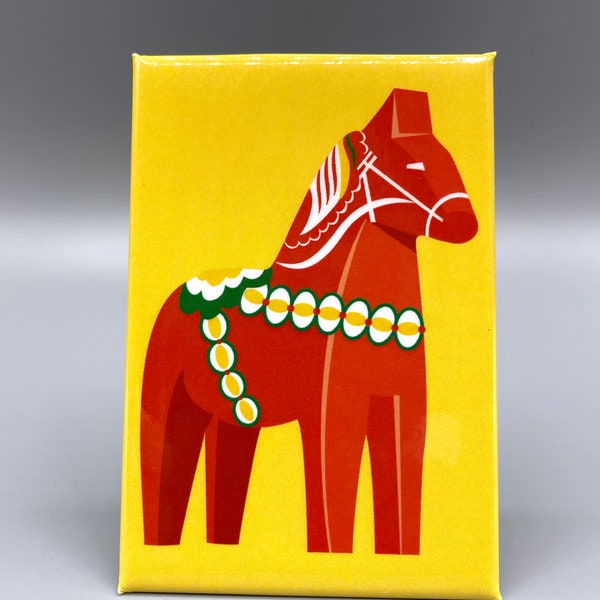 Red Dala Horse magnet