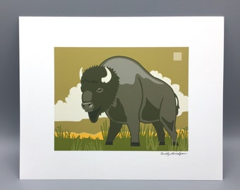 Bison, art print