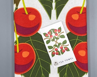 Cherries, Cherry Trio, Tea Towel